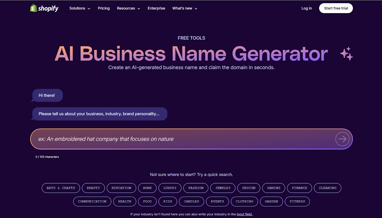 Shopify Business Name Generator