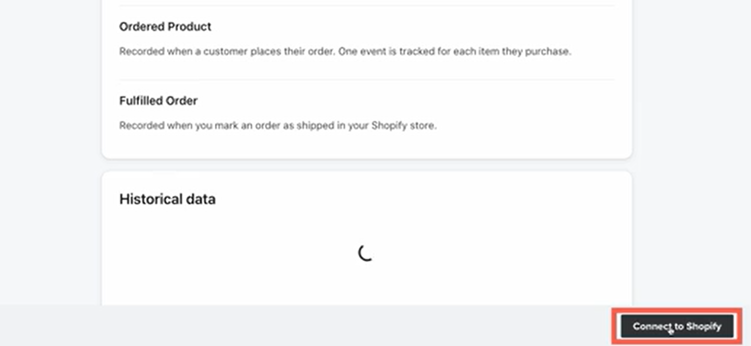 connect to shopify