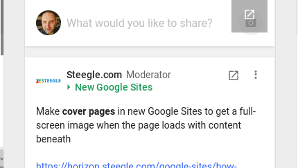 Insérer des communautés, des collections, des profils et des recherches Google+ dans de nouveaux sites Google