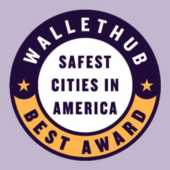 Safest Cities in America badge from WalletHub.