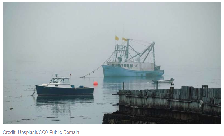 A boat in the fog

Description automatically generated