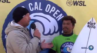 David do Carmo se classificou para a próxima fase em Pismo Beach (Foto: Reprodução / WSL)