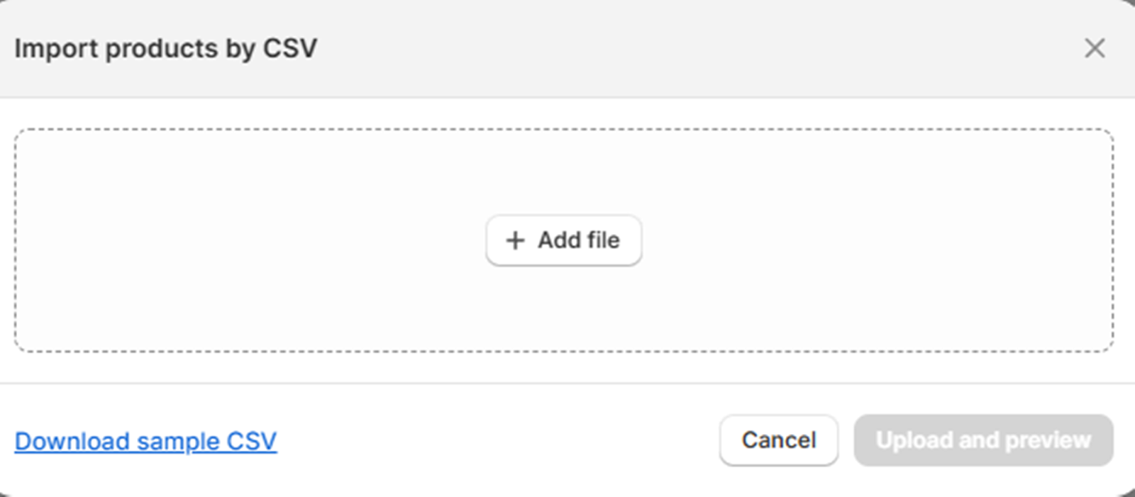 Upload CSV.