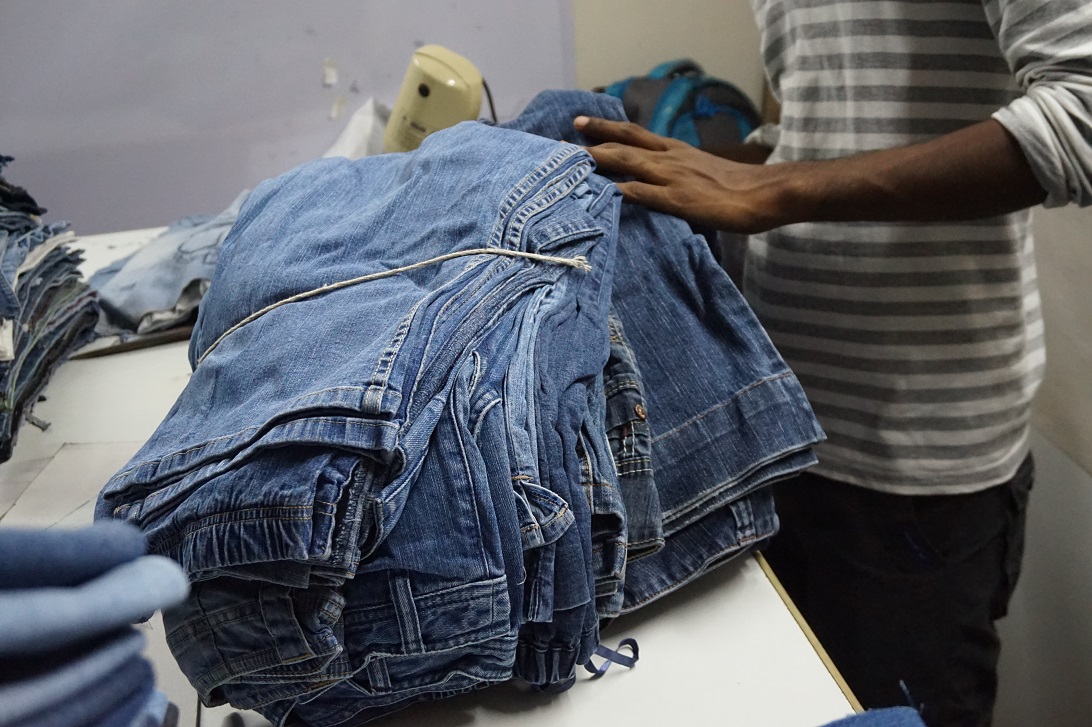 Sorting denims for Upcycled Fashion