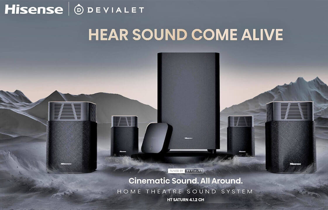 HT SATURN Home Theater Sound System tuned by Devialet.