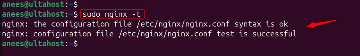 test nginx configuration