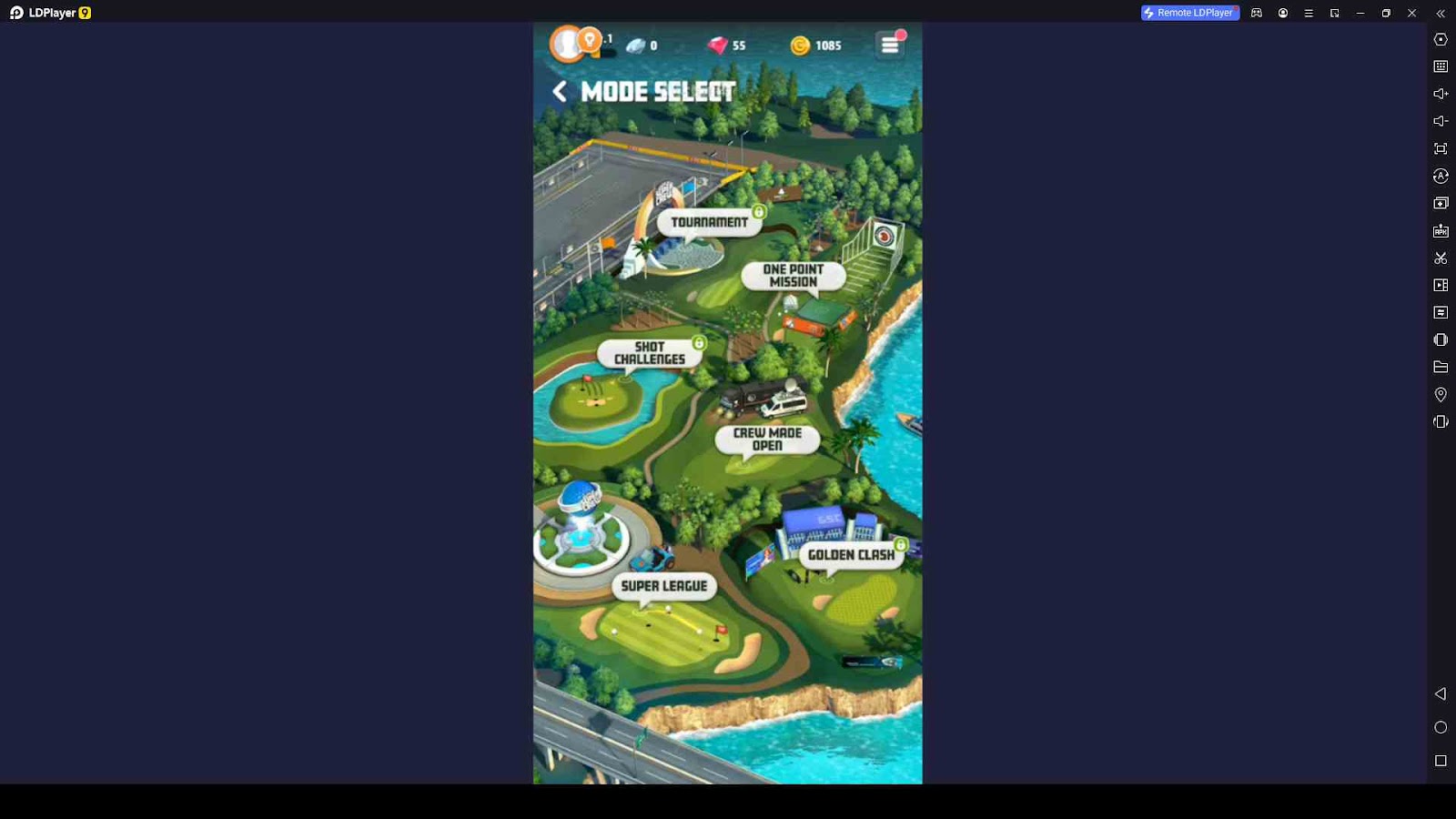 Try Out Various Modes in Golf Super Crew