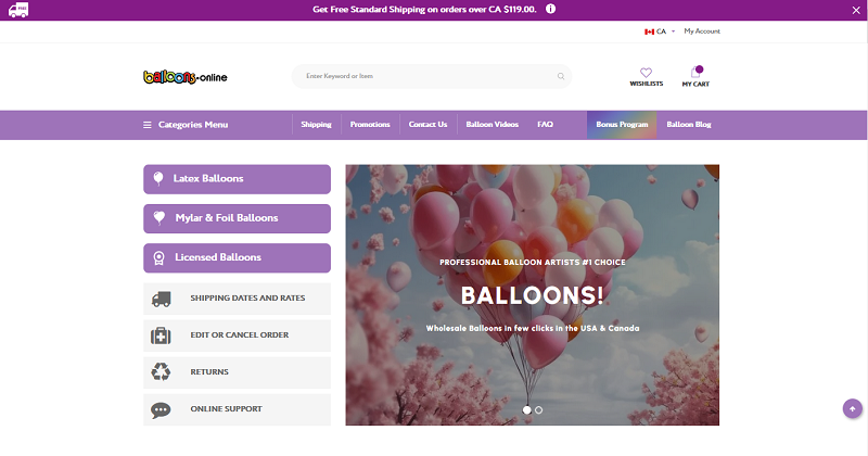 balloons online website