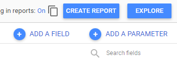 Google Looker Studio Report Creation UI.