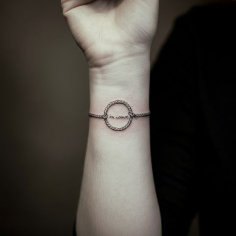 Rope with Quote Tattoo
