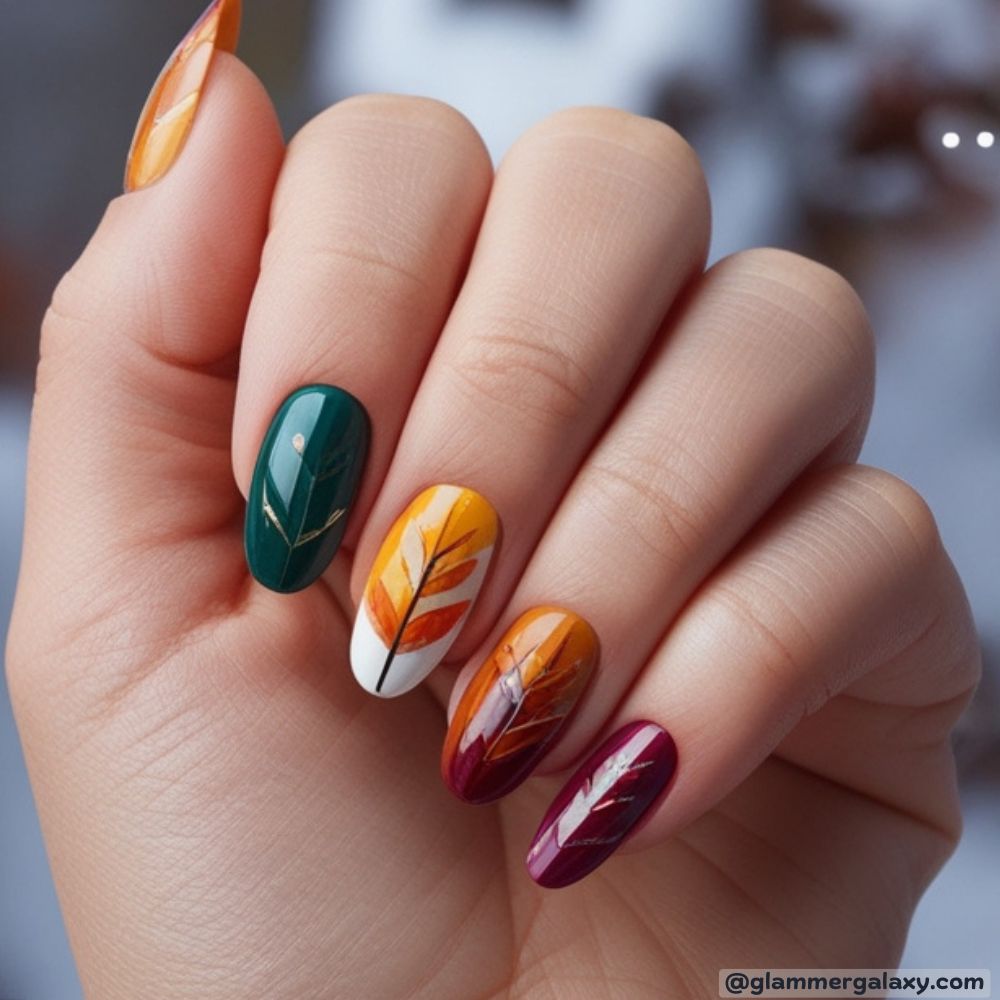 Winter Nail Ideas having Colorful Skittle Nails
