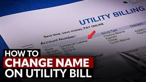 Online electricity bill name change process on utility provider’s website
