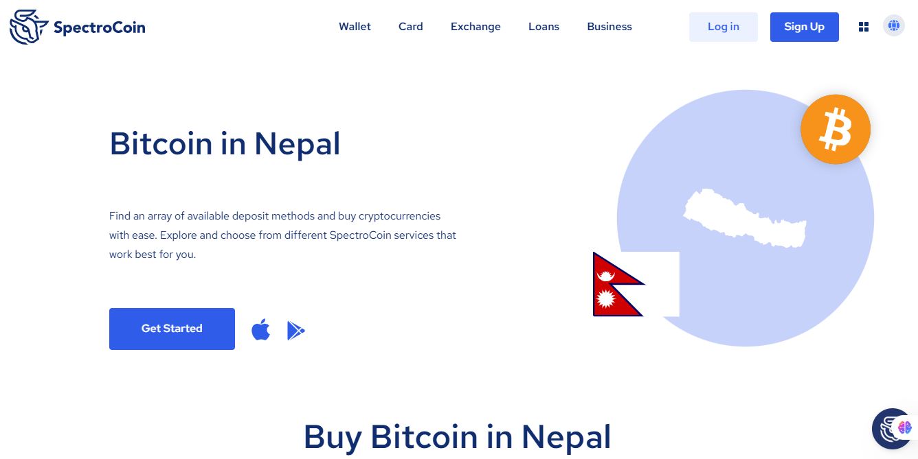  SpectroCoin homepage