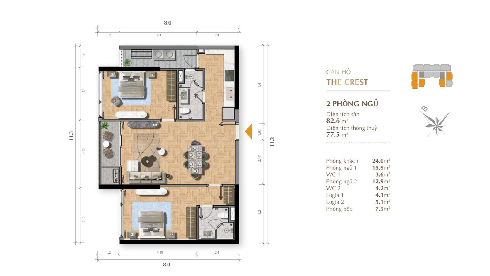 Mặt bằng dự án The Sang Residences 2