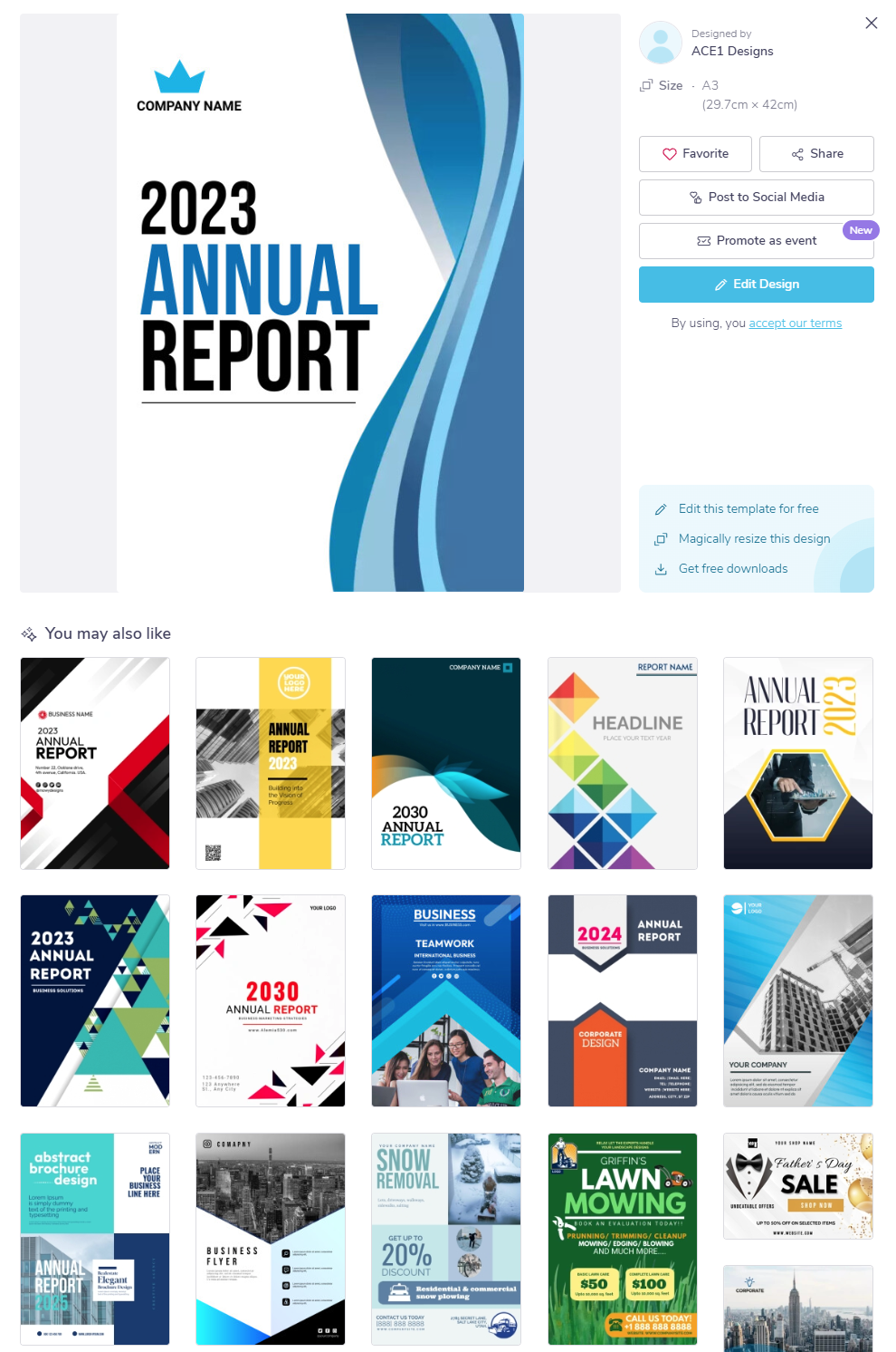 PosterMyWall - Create Free Annual Report Flyers, Posters & Social Media Graphics