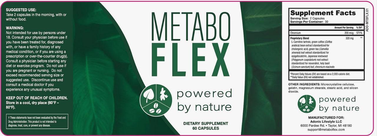 Metabo Flex Supplement Facts