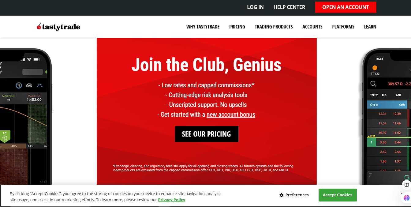 tastytrade homepage