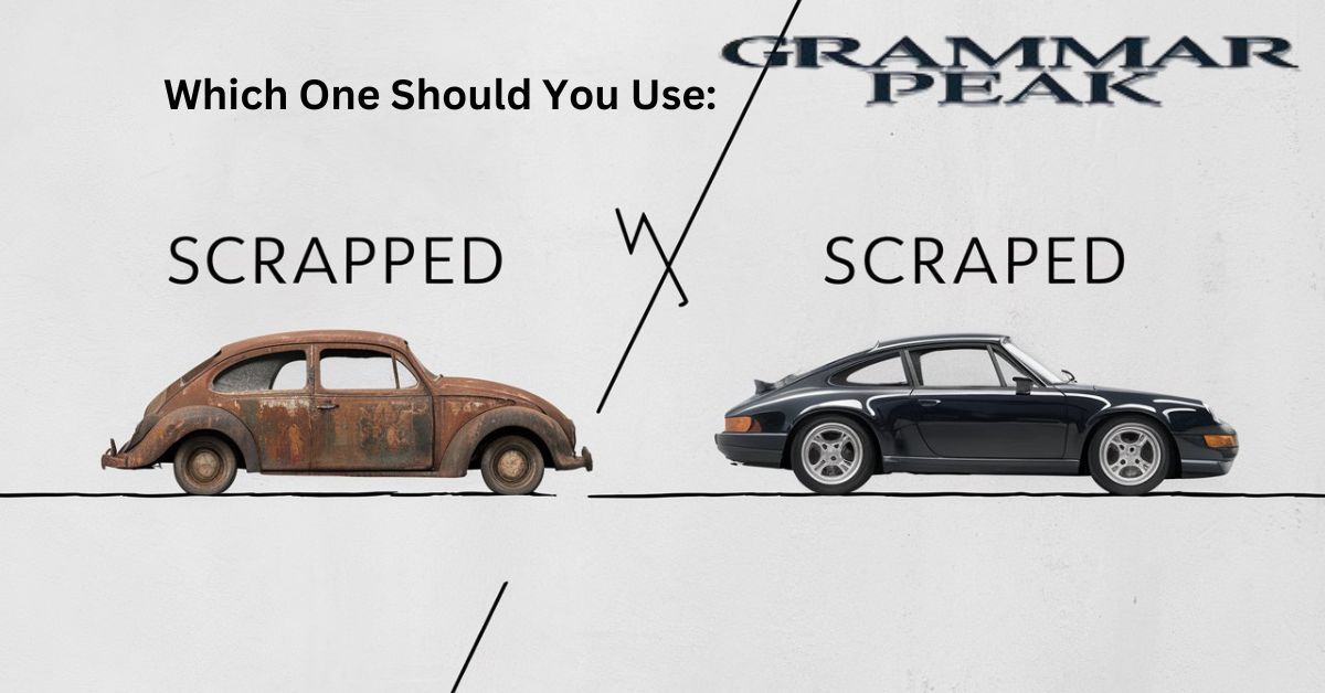 Which One Should You Use: “Scrapped” or “Scraped”?