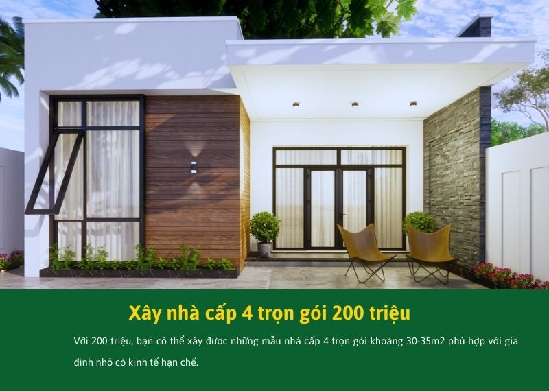 Xây nhà cấp 4 trọn gói 200 triệu Xây dựng Nhất Tín