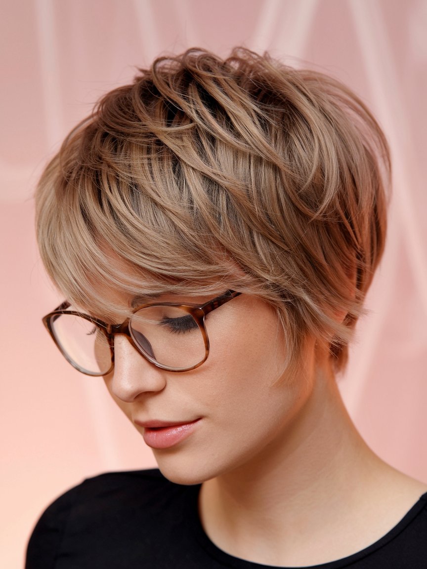 39. Short Feathered Pixie Cut