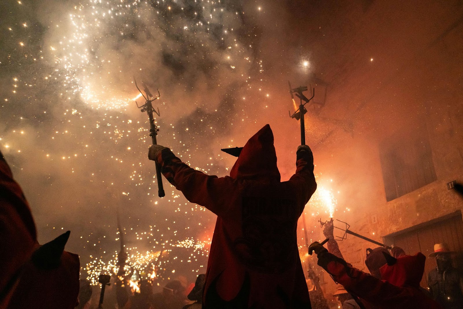 Catalan fire runs with devils and fireworks called correfocs. 