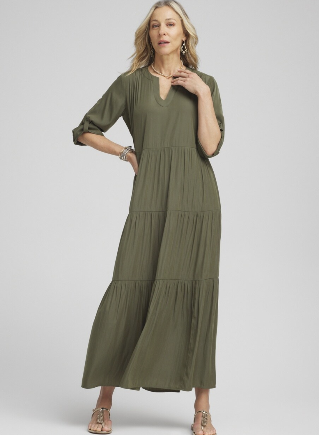 Tiered A-line Maxi Dress from Chico’s