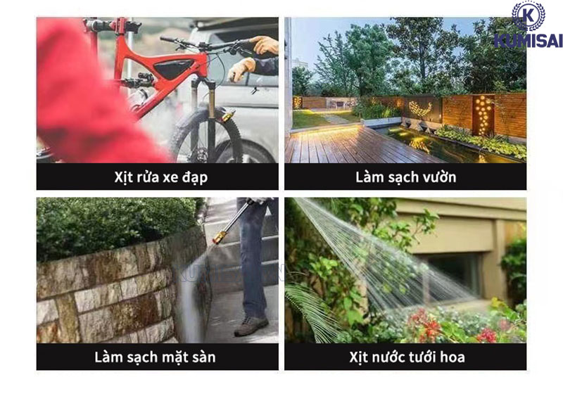 Máy rửa xe JV Tech có tính ứng dụng, khả năng phun xịt hiệu quả