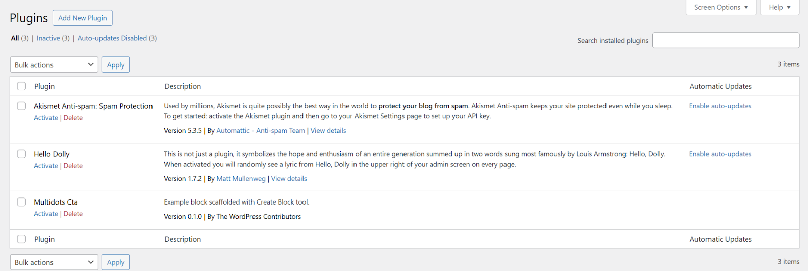 Activating the custom block plugin inside the WordPress editor.