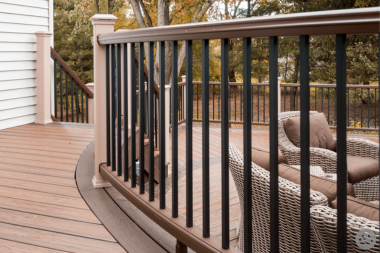 benefits of hiring a trexpro platinum installer for your deck build innovative curved composite decking and railing custom built michigan