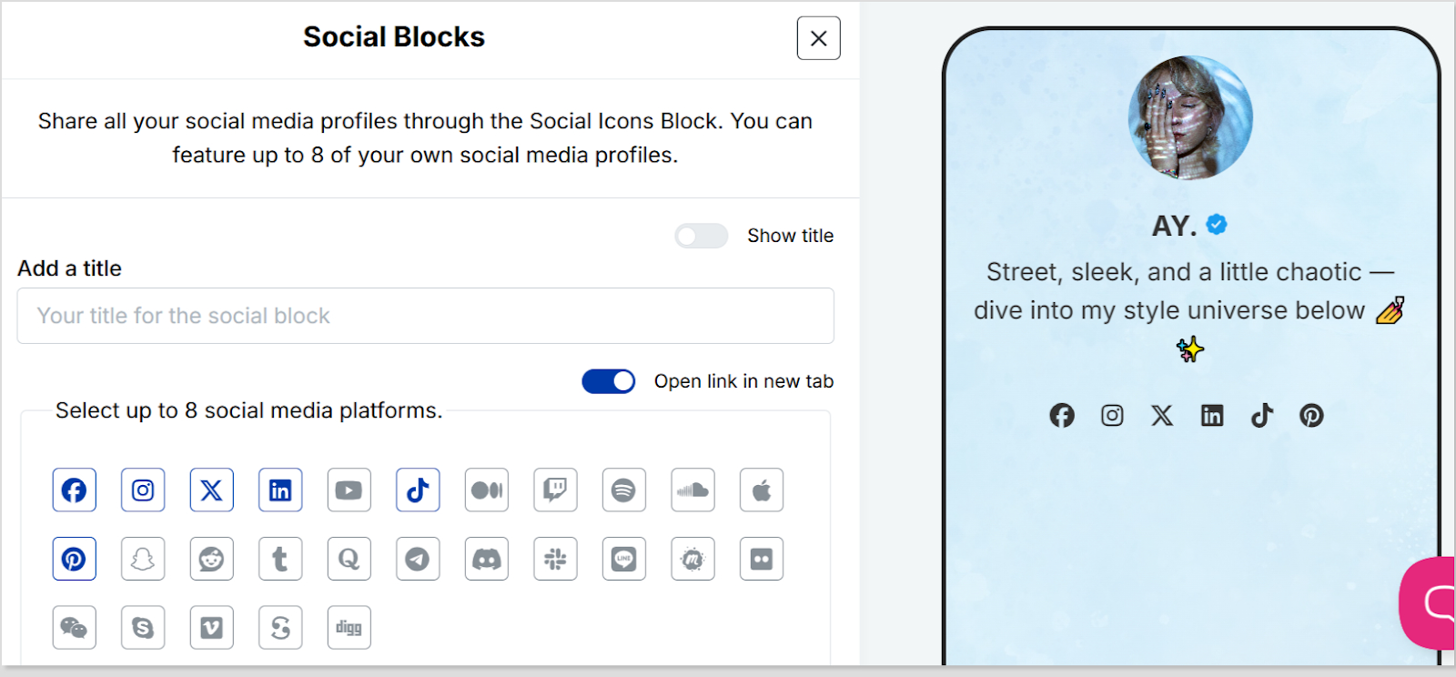 Add social blocks