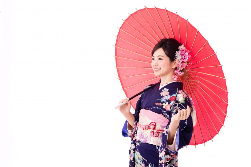 Historical purple kimono representing nobility