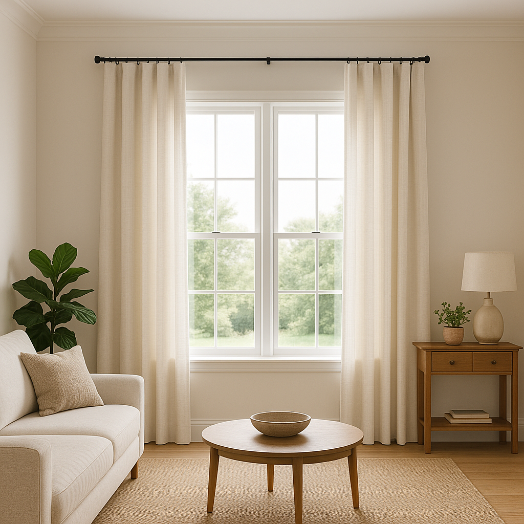 Hang curtains