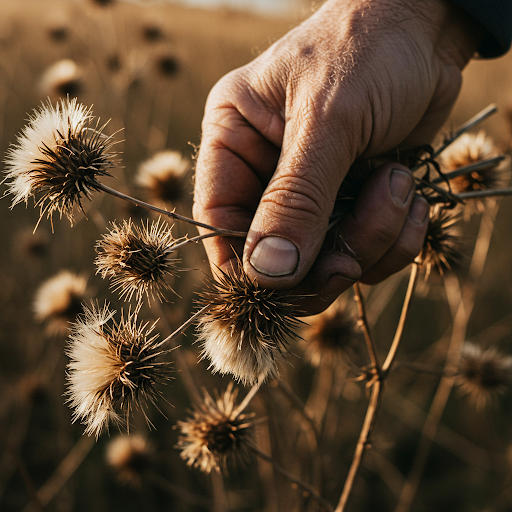 Harvesting Milk Thistle Seeds