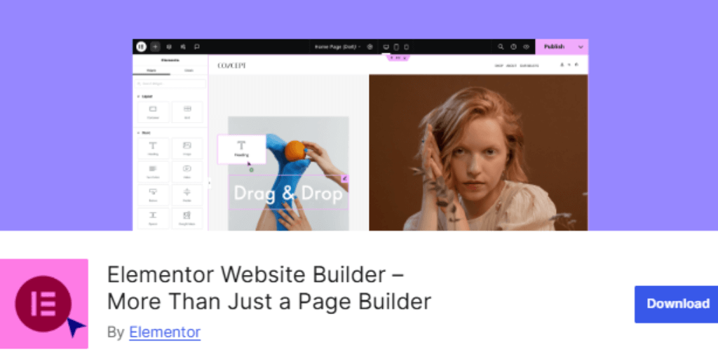 Elementor Free Plugin for WordPress 