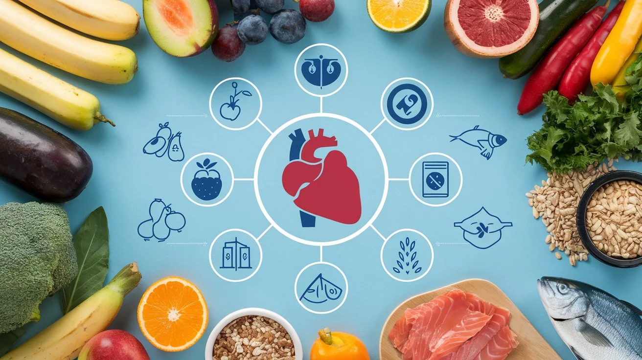 An infographic illustrating the health benefits of the Mediterranean diet, such as improved heart health, weight management, and increased energy.