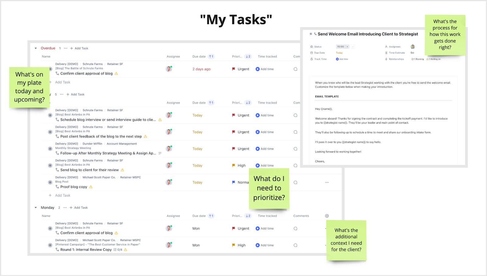 Agency Project Management System: Task View for Individual Contributors