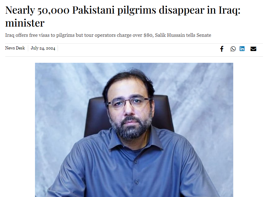اختفاء 50 ألف باكستاني في العراق