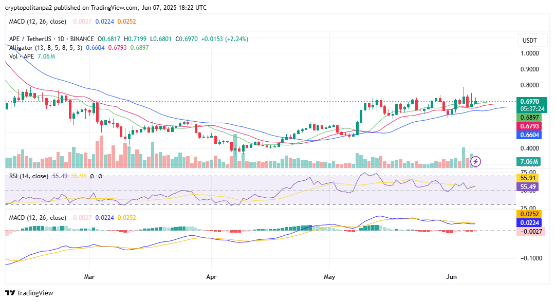 APE/USD 1-day price chart