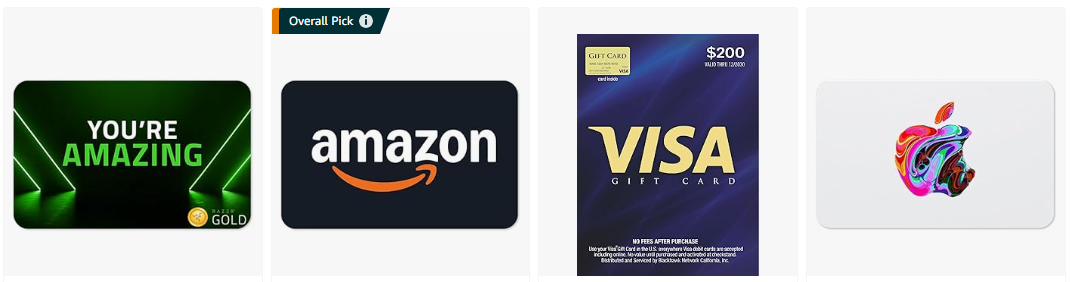 Gift Cards as New Year gifts for employees