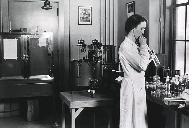 Dr. Adah Elizabeth Verder mouth pipetting back in the 1930s. Thankfully, those days are long gone, and researchers of today can replace mouth pipettes with automated liquid handlers. Source: National Institutes of Health. 