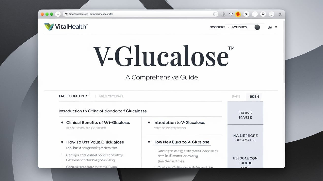 VitalHealth V-Glucalose PDF Download