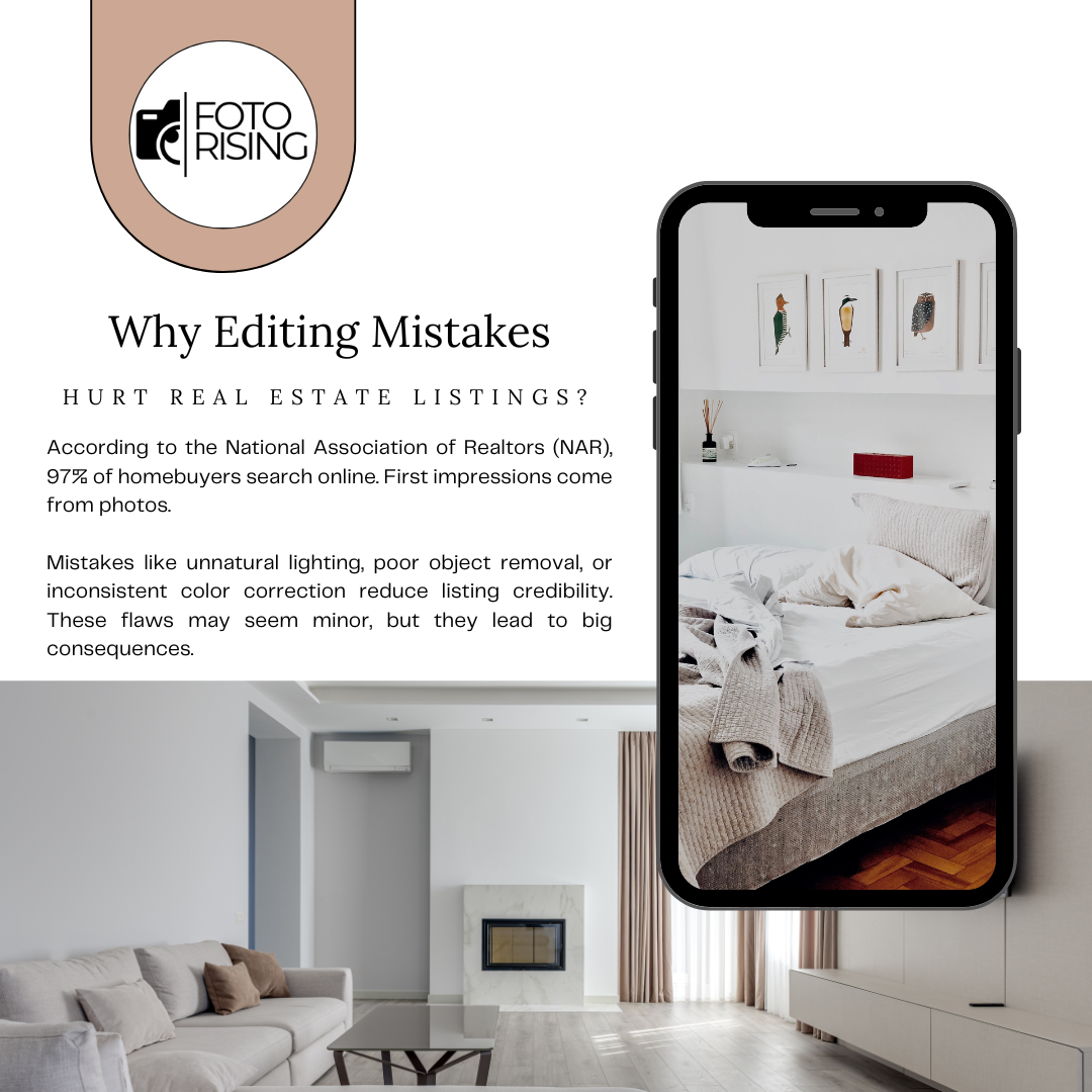 Real estate photo editing mistakes