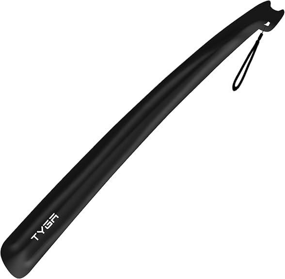 TYGA Shoe Horn Long Handled 17in (43cm) Flexible Plastic Shoehorn for Men, Women, Senior Comfort Grip