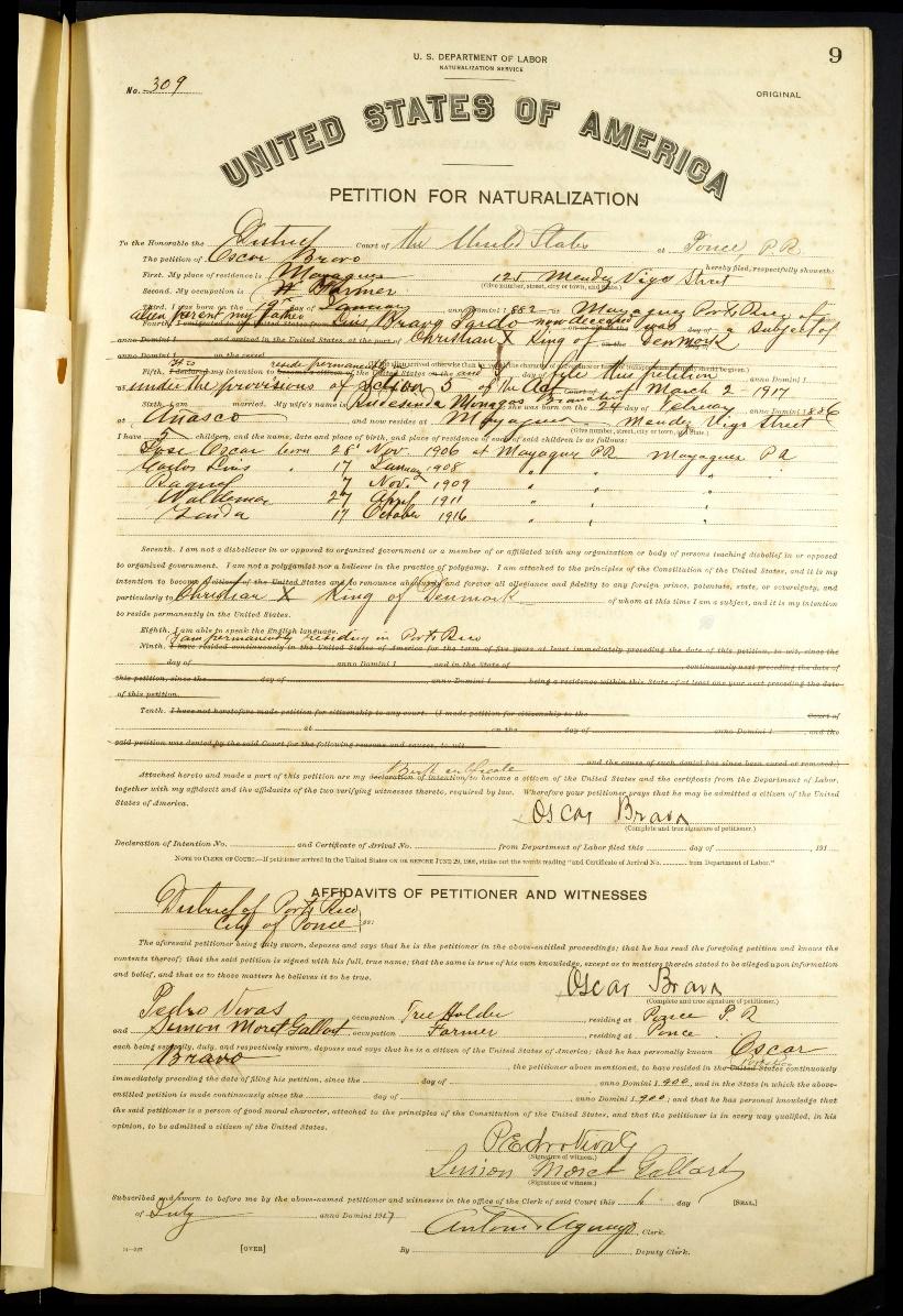 naturalization record