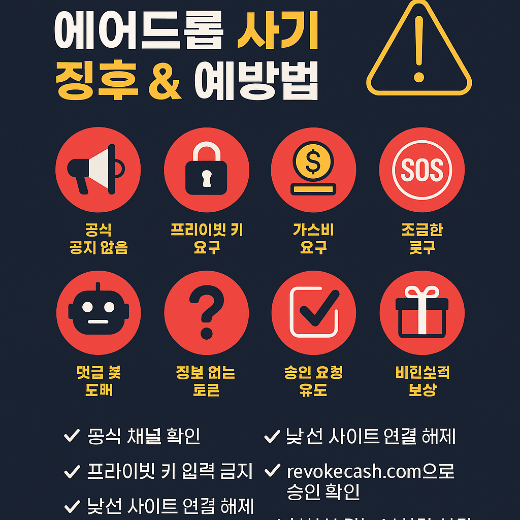 Fake crypto airdrop warning signs