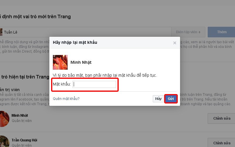 thêm quản trị viên vào Page Facebook