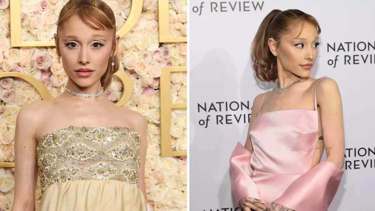 Ariana Grande was seen covering her tattoos with makeup 