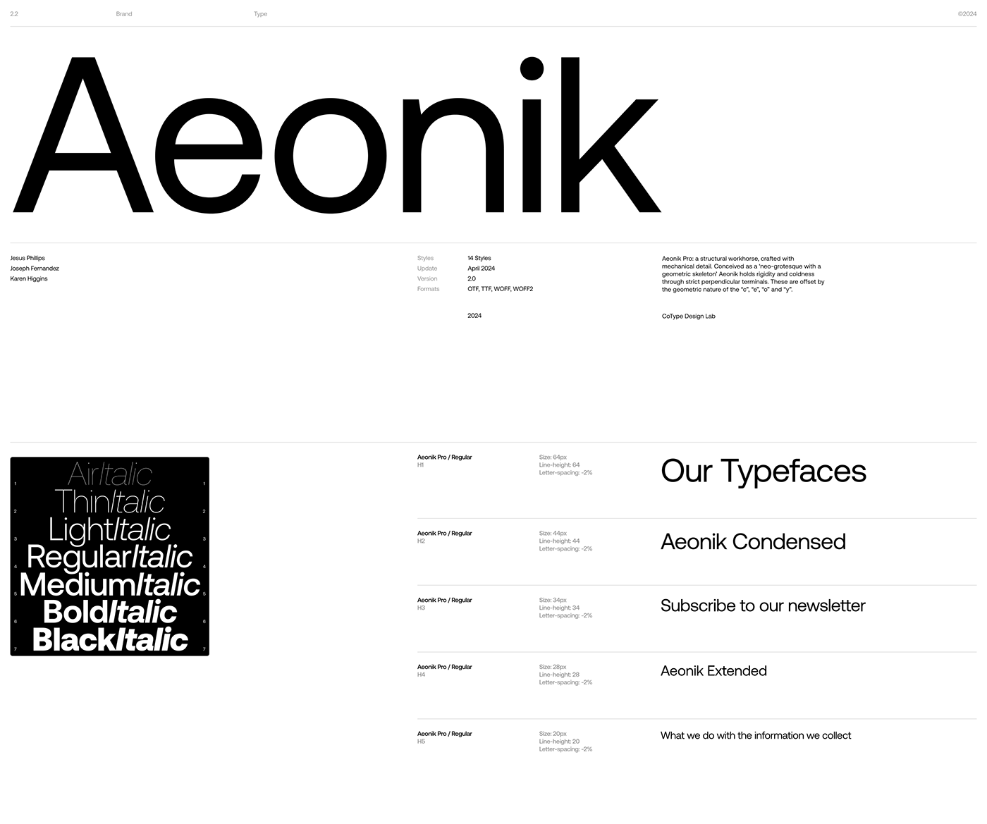 Image from the Modern Web Design for CoType Foundry’s Revamp  article on Abduzeedo