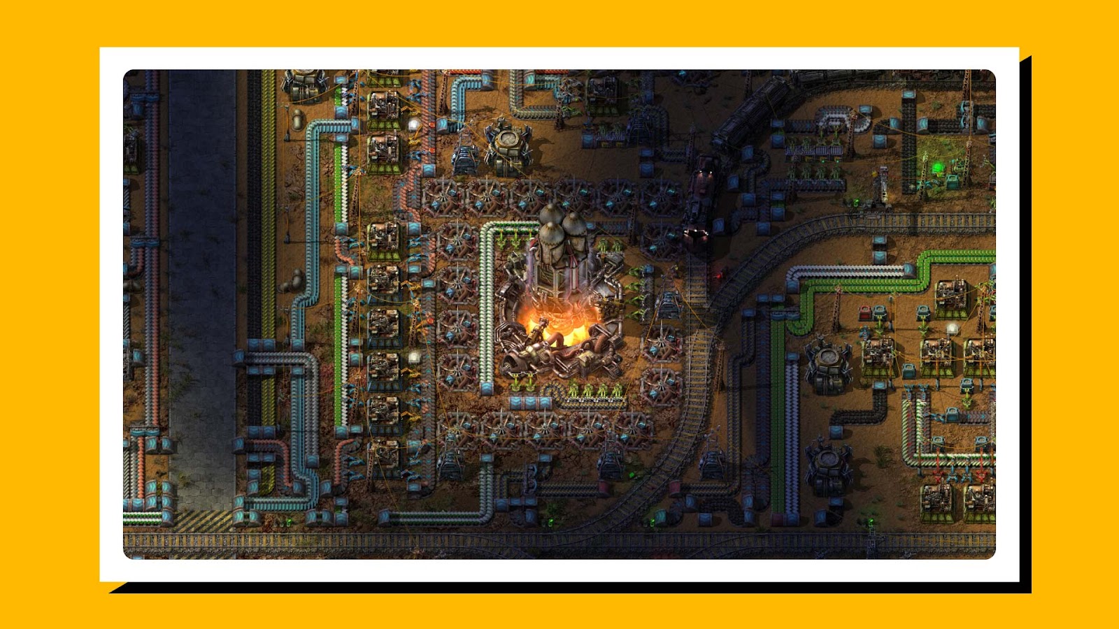 screenshot of the game Factorio in action