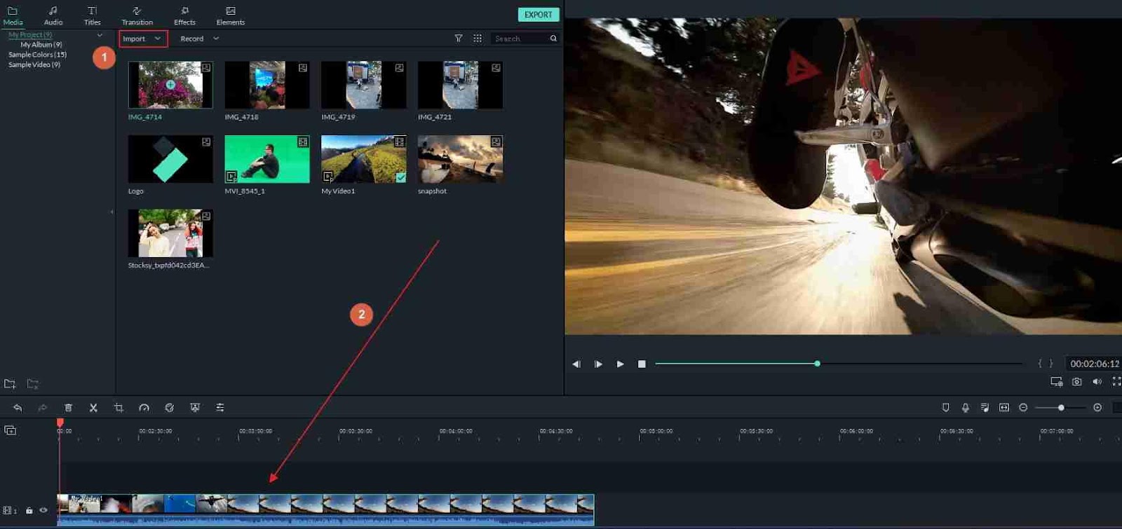  importing videos